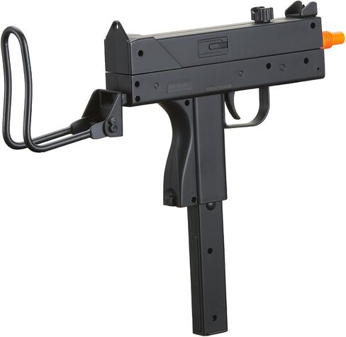 Airsoft Uzi ABS Spring Pistol with Foldable Stock for Airsoft, Costumes, and Filmmaking in Kuwait