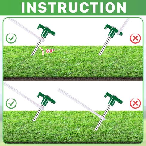 20 Pack Tent Stakes, Camping Stakes, 9.6 Inch, Green in Saudi Arabia