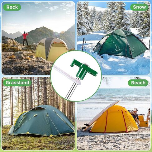 20 Pack Tent Stakes, Camping Stakes, 9.6 Inch, Green in Saudi Arabia