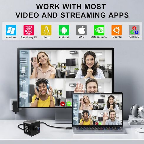 5MP Global Shutter USB Camera, High Speed 60fps Webcam for Laptop in Kuwait