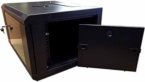 19" 6U Wall Mount Network Cabinet Enclosure - Black in Saudi Arabia