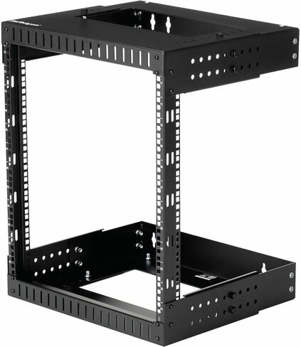 StarTech.com 2-Post 12U Heavy-Duty Wall Mount Network Rack, 19" Open Frame Server Rack & Pyle 2-Pc 1U Server Rack Shelf, Vented Shelves for Good Air Circulation, Cantilever Mount in Kuwait