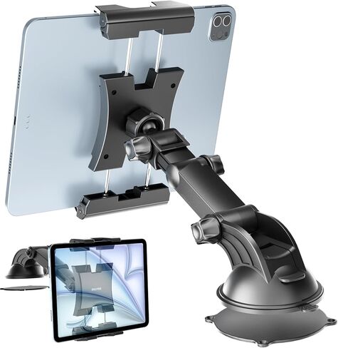 OHLPRO Tablet Holder for Car Dashboard Windshield, Long Arm iPad Holder for Car with 80mm Suction Cup, Tablet Mount for Truck SUV Semi, Fits 4.7-13" iPad Pro Air Mini Galaxy, Road Trip Essentials in Kuwait