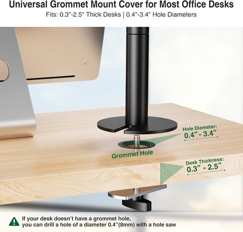 elitehood Long Arm iPad Desk Mount with Grommet Mounting Base, Heavy Duty Aluminum Tablet Holder for Desk, Swivel Arm Mount for iPad Pro 13/12.9 Air Mini, iPhone and 4.7-13in Tablets in Saudi Arabia