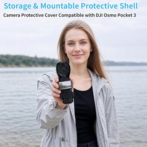 Protective Case For DJI Osmo Pocket 3,Lightweight Camera Protector Shell Cover（Black） in Saudi Arabia