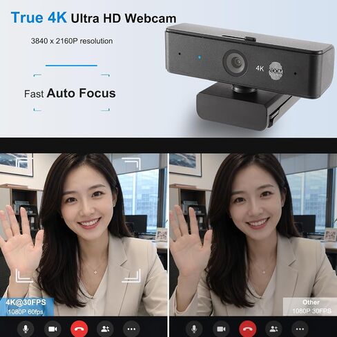 Ultra 4K HD USB Webcam with Microphone for PC Streaming in Saudi Arabia