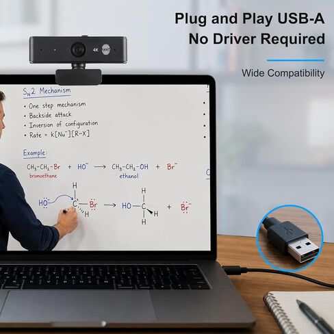 Ultra 4K HD USB Webcam with Microphone for PC Streaming in Saudi Arabia