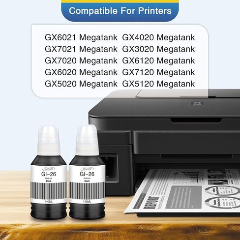 GI-26 GI26 Black Ink Bottles Compatible for Canon 26 GI-26 GI26 Ink Refill in Kuwait