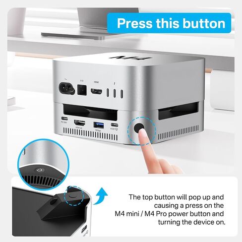 ACASIS Used Mac mini M4 Dock & Stand with Dual-Bay NVMe SSD Enclosure, Aluminum HDMI Hub for Mac mini M4 and M4 Pro 2024, 4K60Hz HDMI,4 X 10G USB A, PD 30W in Kuwait