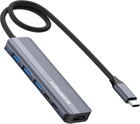 USB C Hub HDMI Multiport Adapter Dongles for MacBook Pro/Air Mac iPad Laptop, Tpye C Multiple Dock with 4k@30Hz HDMI, USB A 3.0, USB C 3.0, 100W Pass Through Charging in Kuwait
