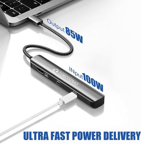 محطة إرساء محور USB C 7 في 1 مع منفذ HDMI 4K وإيثرنت 100 وات PD in Kuwait