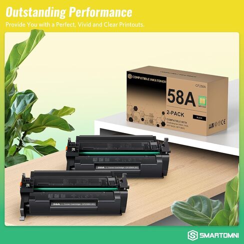 58A CF258A Toner Cartridge Black Compatible for HP 58A 2 Pack (with Chip) in Saudi Arabia