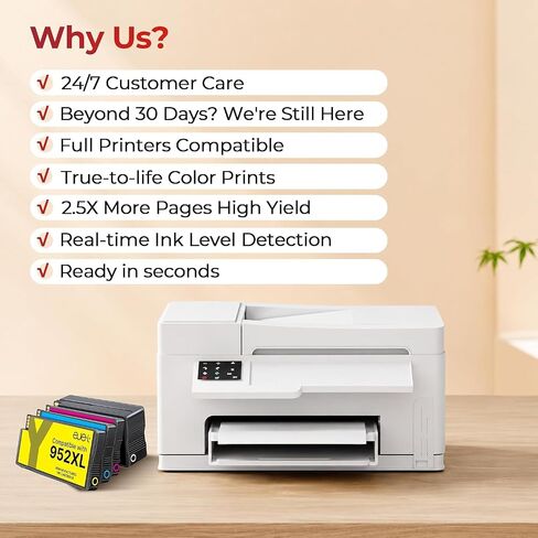 ejet Compatible with HP 952XL Ink Cartridges Combo Pack, Black Color 4 Pack in Kuwait