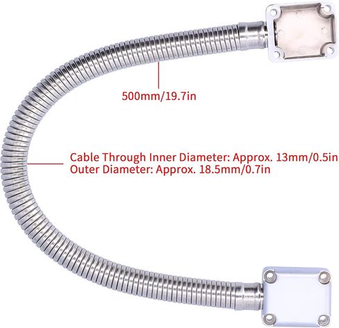Stainless Steel Door Loop Cable Protector Durable Wire Tube for Access Control System 19.7in Length in Kuwait