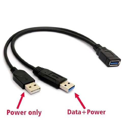 ALINNA GRLRCR أسود USB 3.0 أنثى إلى USB مزدوج ذكر طاقة إضافية Y تمديد كابل مهايئ مقسم لقرص صلب محمول 2.5 بوصة (5 عبوات) in Kuwait