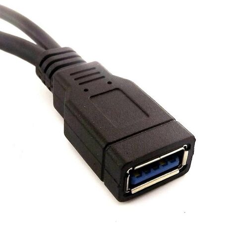 ALINNA GRLRCR أسود USB 3.0 أنثى إلى USB مزدوج ذكر طاقة إضافية Y تمديد كابل مهايئ مقسم لقرص صلب محمول 2.5 بوصة (5 عبوات) in Kuwait