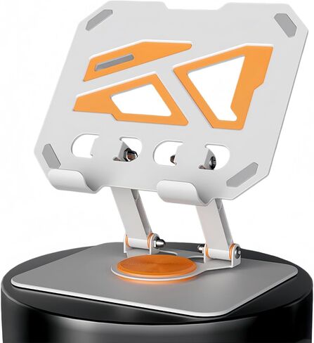 360° Rotatable & Adjustable Metal Tablet Stand for Desk, Foldable & Portable Tablet Holder, Compatible with iPad Pro/Air, iPhone, Universal for Office/Movie/Studying/Drawing/Gaming, Black in Saudi Arabia