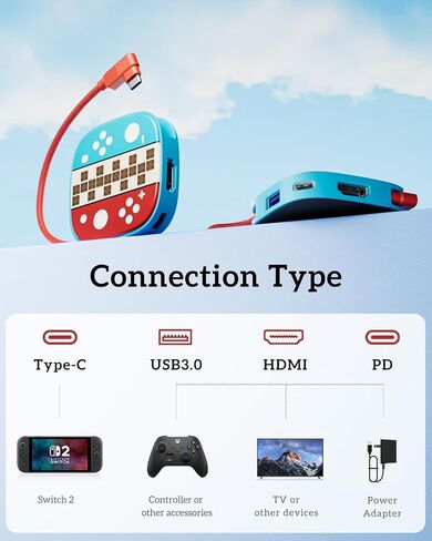 Portable TV Adapter Dock for Nintend0 Switch/Steam Deck/MaBook in Saudi Arabia