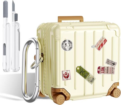 FILOTO Compatible with Samsung Galaxy Buds 4 Pro Case & Galaxy Buds 4 Case & Galaxy Buds 4 Case Cover, Cute Funny Fashion Suitcase Design Protective Hard Case with Cleaner Kit & Keychain in Saudi Arabia