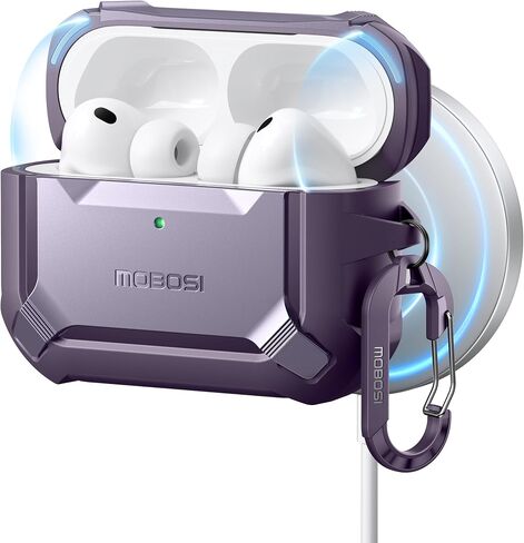 MOBOSI for AirPods Pro 3 Case with Magnetic Lid Lock,Purple in Saudi Arabia