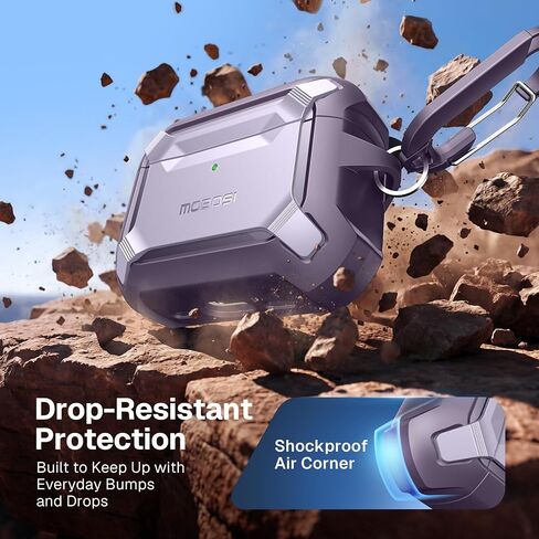 MOBOSI for AirPods Pro 3 Case with Magnetic Lid Lock,Purple in Saudi Arabia