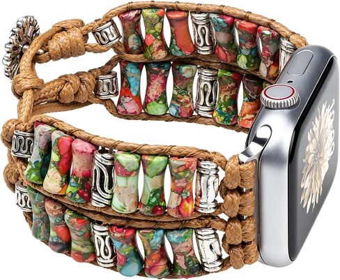 JR.DM Boho Beaded Bands for Women Compatible with Apple Watch 38/40/41/42mm (S10/11), Western Handmade Braided Bracelet Strap Adjustable Dressy Cute iWatch Band for 11/10/9/8/7/6/5/4/3/2/1/SE/Ultra in Kuwait
