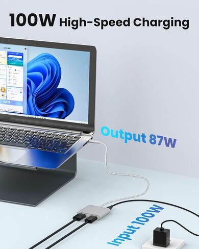 USB C to Dual HDTV Adapter, 4K@60Hz USB C Hub in Kuwait