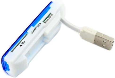 SANOXY USB2.0 Multi-Card Reader for SD, SDHC, MMC, RS-MMC, miniSD, TF, microSD, microSDHC, Memory Stick, MS Pro, MS Pro Duo, and M2 in Kuwait
