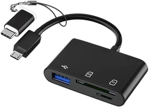 USB C SD Card Reader, 3-in-1 Camera Card Reader Adapter, Plug & Play in Kuwait