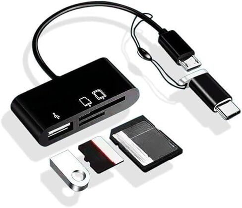 USB C SD Card Reader, 3-in-1 Camera Card Reader Adapter, Plug & Play in Kuwait