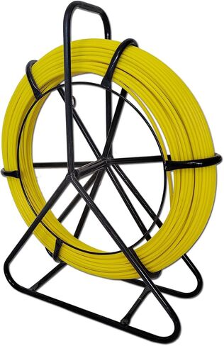 Fish Tape Fiberglass 6MM 328FT Fish Tape Puller Fiberglass Wire Cable Running with Cage [6mm*100m] in Kuwait