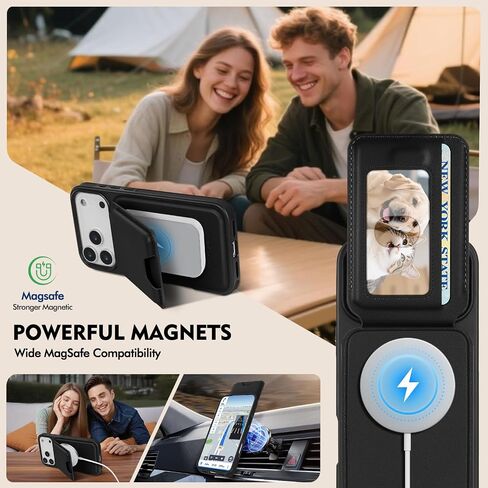 SkyEagle Compatible with MagSafe iPhone 17 Pro Wallet Case,Black in Saudi Arabia