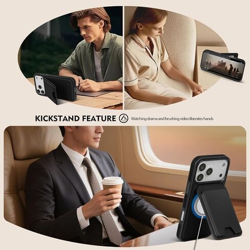 SkyEagle Compatible with MagSafe iPhone 17 Pro Wallet Case,Black in Saudi Arabia