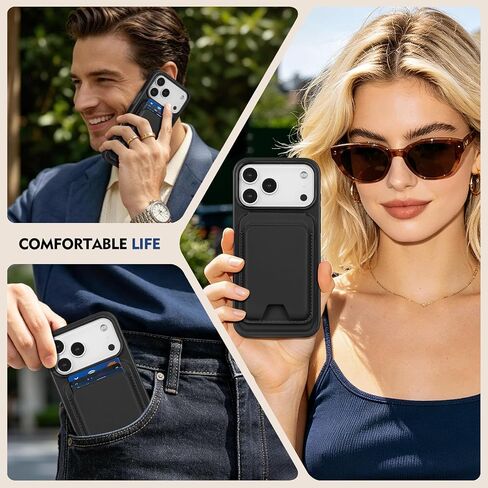 SkyEagle Compatible with MagSafe iPhone 17 Pro Wallet Case,Black in Saudi Arabia