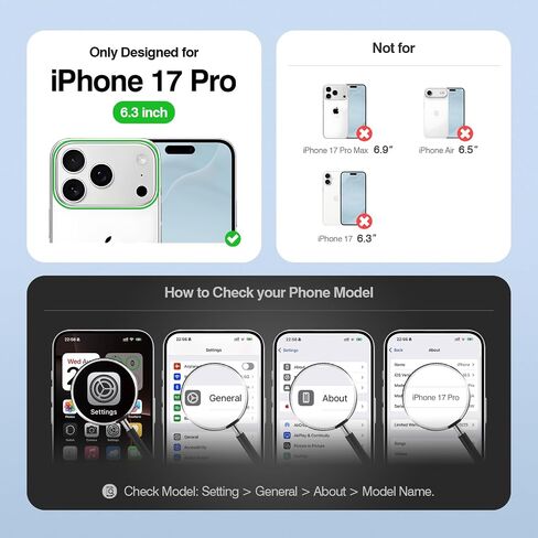 SkyEagle Compatible with MagSafe iPhone 17 Pro Wallet Case,Black in Saudi Arabia