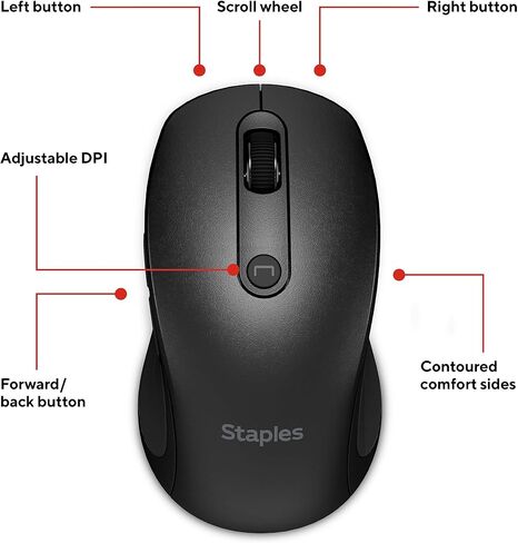 Staples TECH Wireless Keyboard and Optical Mouse Combo, Black in Saudi Arabia