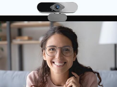 Webcam with Microphone Camera pc cam, 1080p HD Mini Facecam Video Conferencing, 360° Adjustable USB Web Cam Plug&Play for Conference Live Streaming Recording in Kuwait