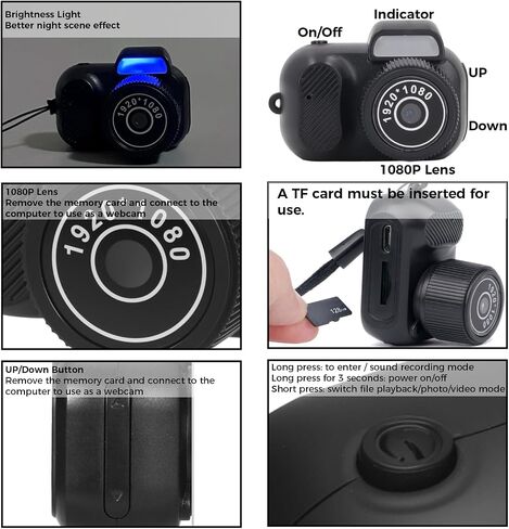 Mini Digital Camera 1080P with Eight Filters (No Memory Card) in Saudi Arabia