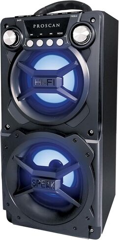LEDVANCE Sylvania, Portable Speaker with Bluetooth, Connect to iPhone, iPad or Android, Double Subwoofer Heavy Bass, Perfect for Events, Black in Kuwait