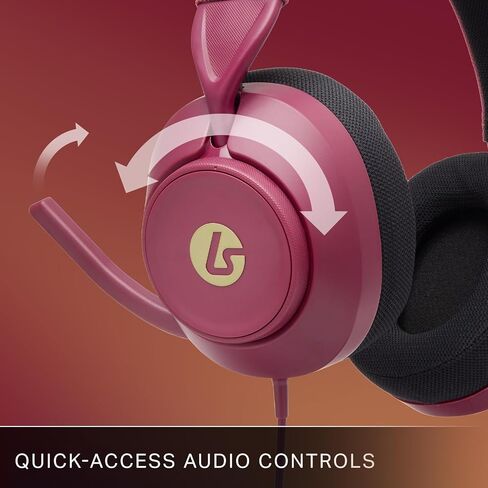 LucidSound LS10X Gen 2 Wired Gaming Headset for Xbox Series X|S - Ruby, Officially Licensed, Comfortable with Quick Controls, Mute Flip-Up Mic Sound in Kuwait