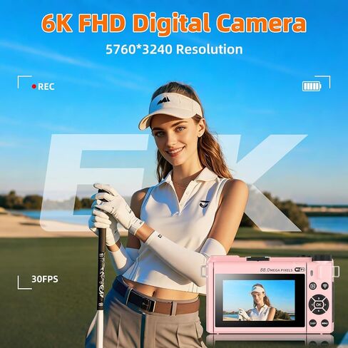 88MP 6K Digital Camera,WiFi Cameras for Photography Flash PoP-up in Saudi Arabia