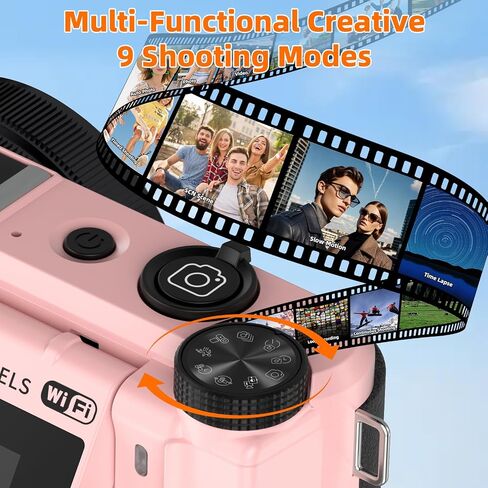 88MP 6K Digital Camera,WiFi Cameras for Photography Flash PoP-up in Saudi Arabia