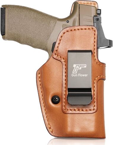 IWB Leather Holster for Springfield Hellcat Pro & Pro Comp & Hellcat RDP - Optic Cut - Concealed Carry Holster, Adjustable Retention, Appendix Inside Waistband, Fits 1.5"-1.75" Belts - Right Hand in Saudi Arabia