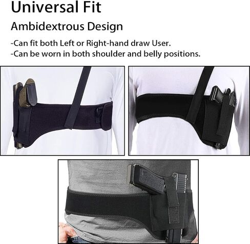 Shoulder Holster for Concealed Carry, Universal Underarm Gun Holster for Men and Women, Left/Right-Handed Available Chest Holster Fits Subcompact and Compact Pistols Glock 19 26 42 43 Ruger LCP, LC9 in Saudi Arabia