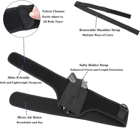 Shoulder Holster for Concealed Carry, Universal Underarm Gun Holster for Men and Women, Left/Right-Handed Available Chest Holster Fits Subcompact and Compact Pistols Glock 19 26 42 43 Ruger LCP, LC9 in Saudi Arabia