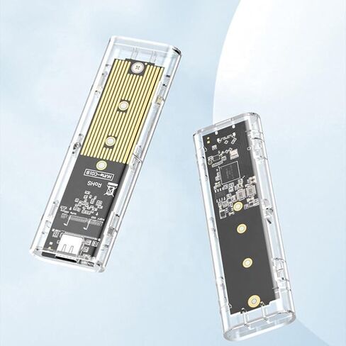 M.2 SSD Case Clear USB Type-C Enclosure for SATA PCIe 10Gbps Box in Saudi Arabia