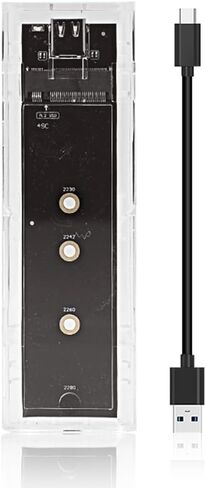 M.2 SSD Case Clear USB Type-C Enclosure for SATA PCIe 10Gbps Box in Saudi Arabia