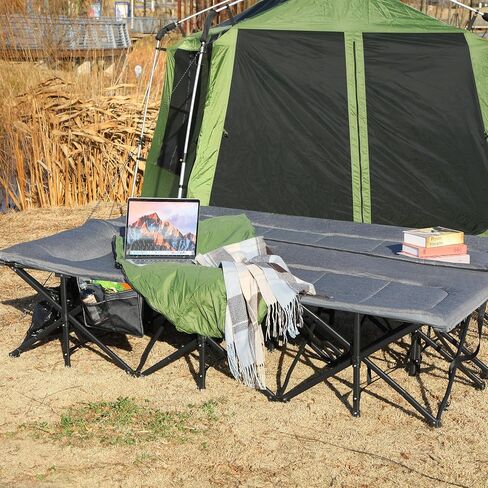 REDCAMP 2 Person Folding Camping Cot for Adults, 59''W XXL Double Cot in Kuwait