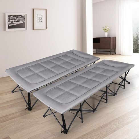 REDCAMP 2 Person Folding Camping Cot for Adults, 59''W XXL Double Cot in Kuwait