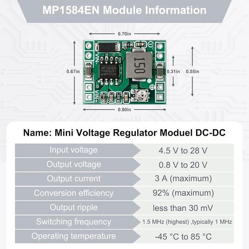 MP1584EN Buck Converter 6 Pack 3A 4.5-28V to 0.8-20V Adjustable in Kuwait